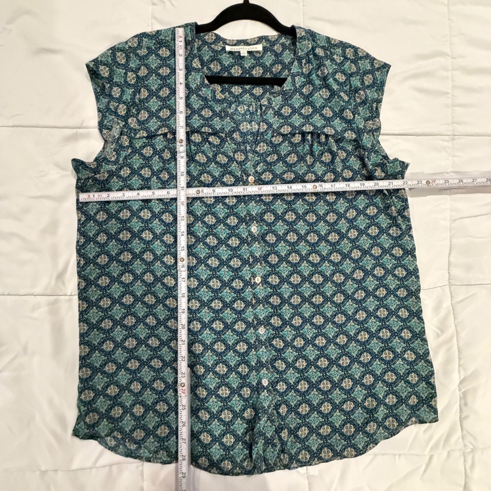 Daniel Rainn Geometric Print Button Front Blouse … - image 10
